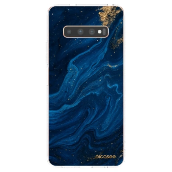 Picasee silikónový prehľadný obal pre Samsung Galaxy S10 Plus G975 - Blue