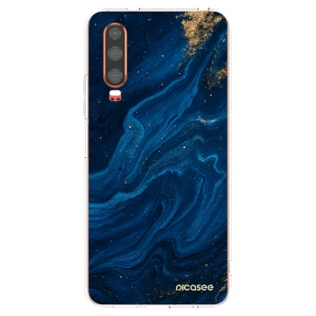 Picasee silikónový prehľadný obal pre Huawei P30 - Blue