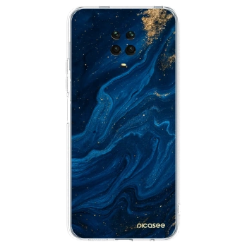 Picasee silikónový prehľadný obal pre Xiaomi Redmi Note 9 Pro - Blue