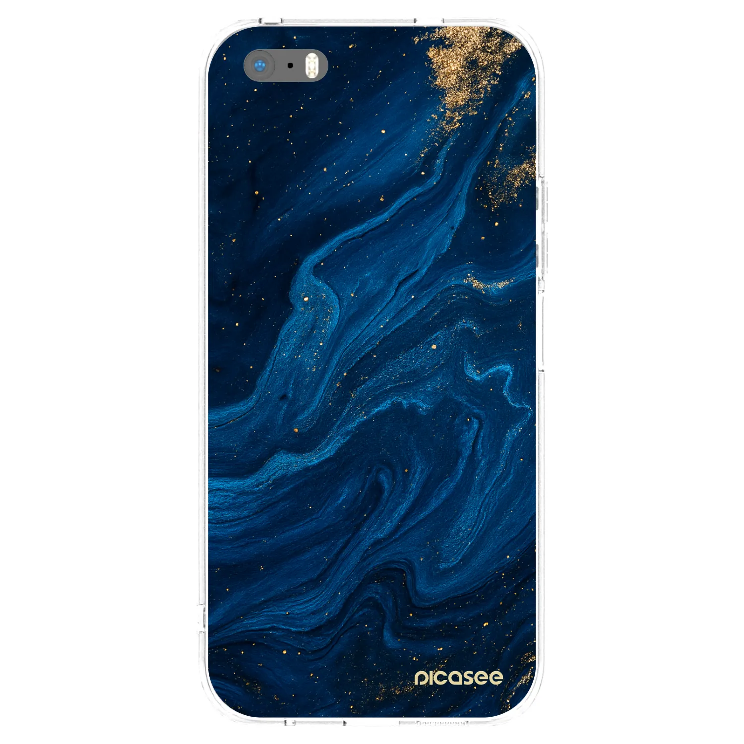 Picasee silikónový prehľadný obal pre Apple iPhone 5/5S/SE - Blue