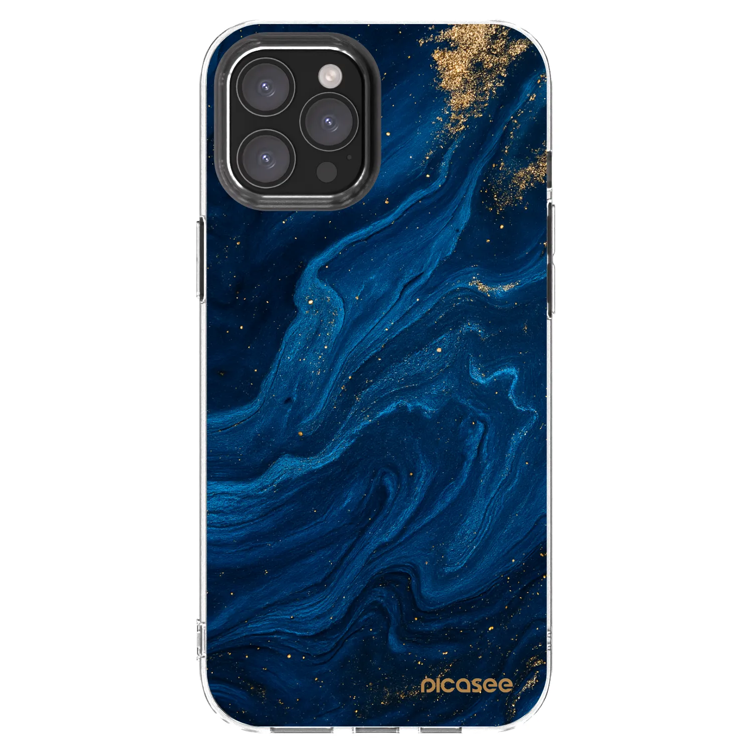 Picasee silikónový prehľadný obal pre Apple iPhone 12 Pro Max - Blue