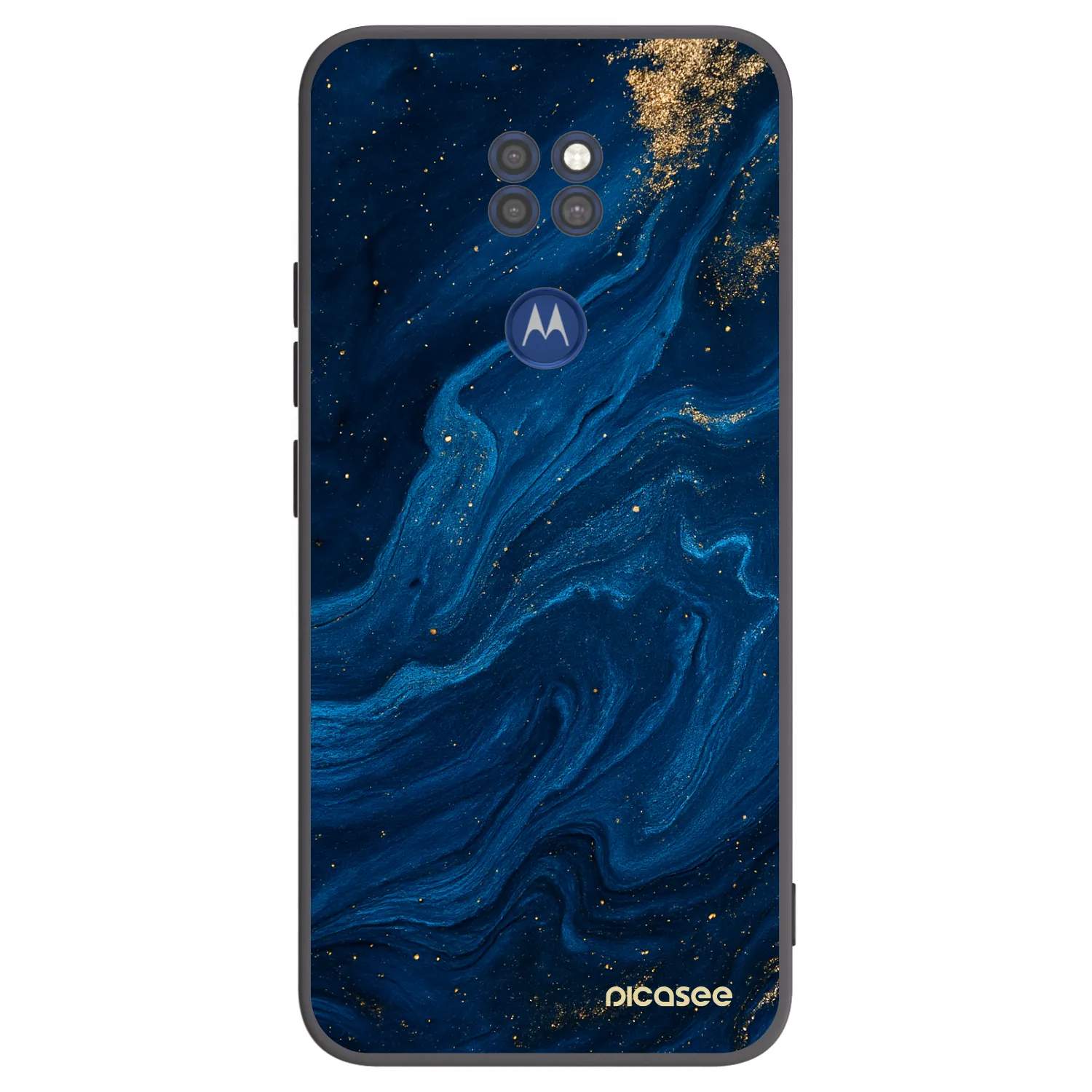 Picasee silikónový čierny obal pre Motorola Moto G9 Play - Blue