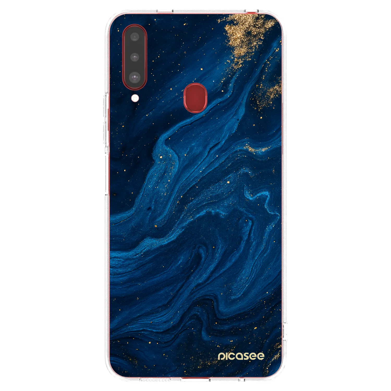 Picasee silikónový prehľadný obal pre Samsung Galaxy A20s - Blue