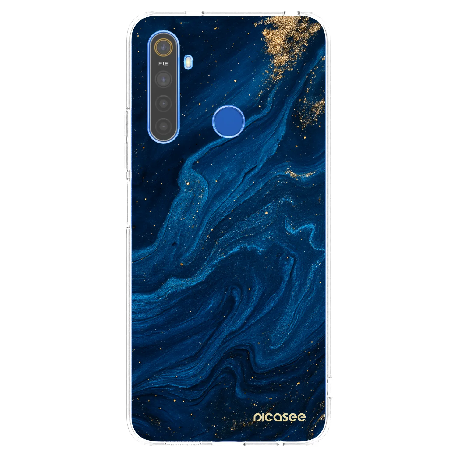 Picasee silikónový prehľadný obal pre Realme 5 - Blue