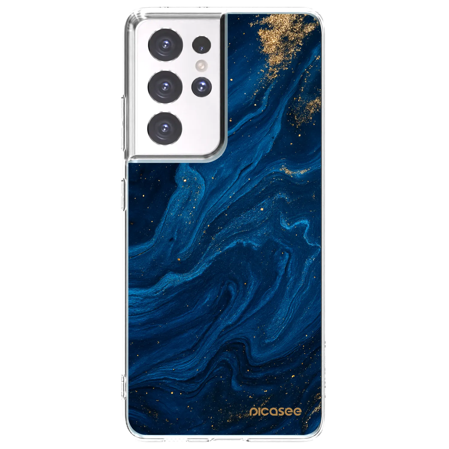 Picasee silikónový prehľadný obal pre Samsung Galaxy S21 Ultra 5G G998B - Blue
