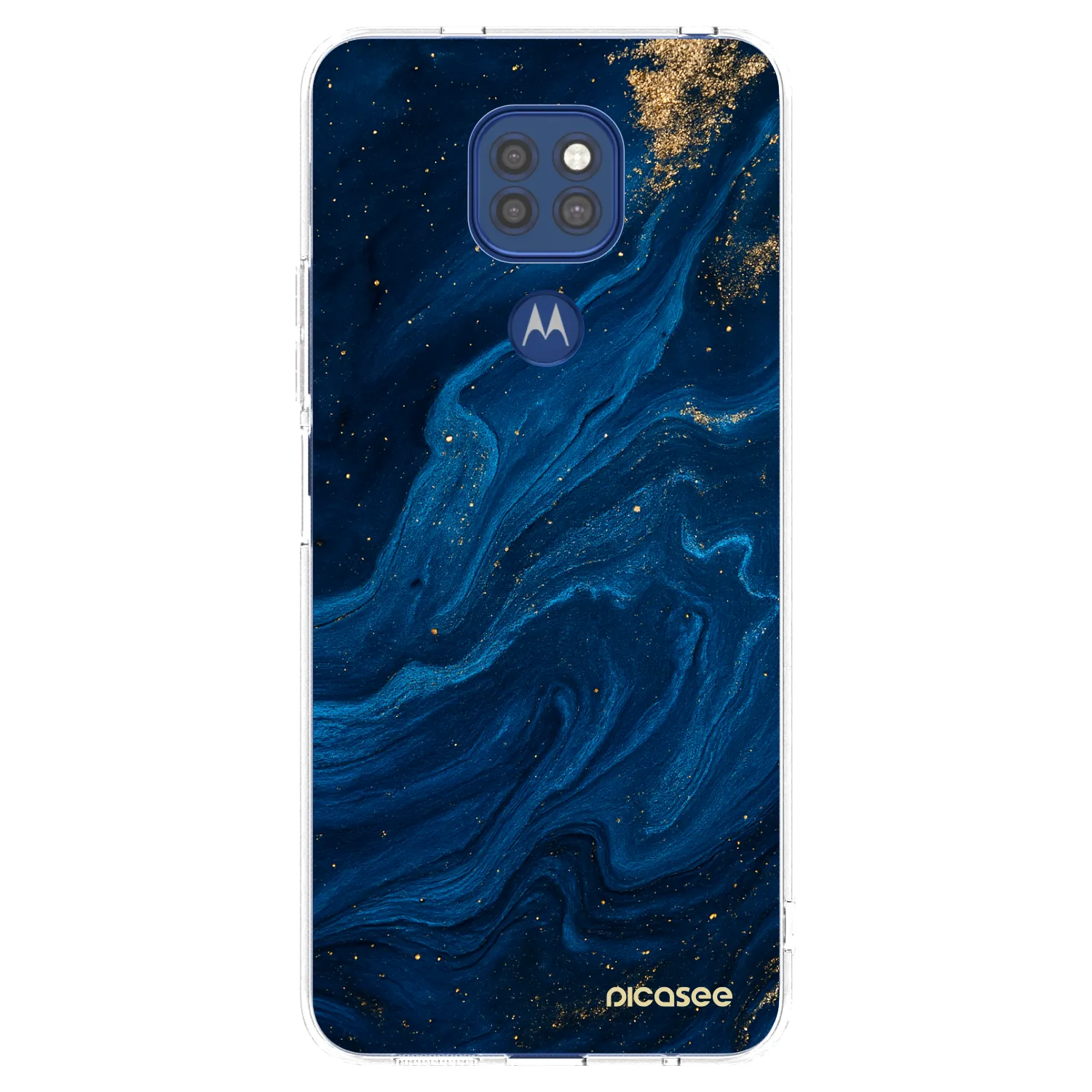 Picasee silikónový prehľadný obal pre Motorola Moto G9 Play - Blue