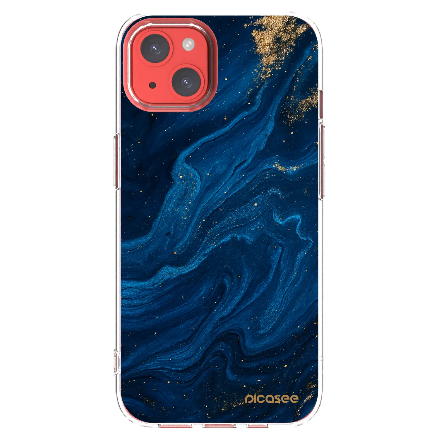 Picasee silikónový prehľadný obal pre Apple iPhone 13 - Blue