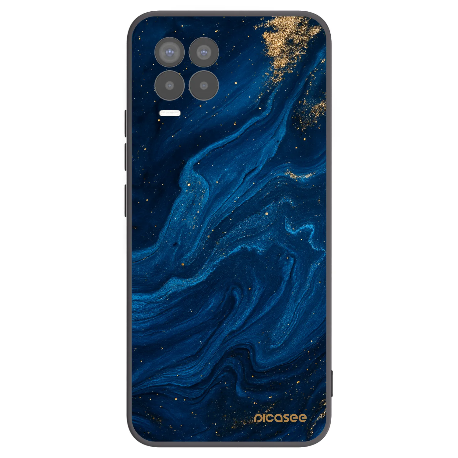 Picasee silikónový čierny obal pre Realme 8 4G - Blue