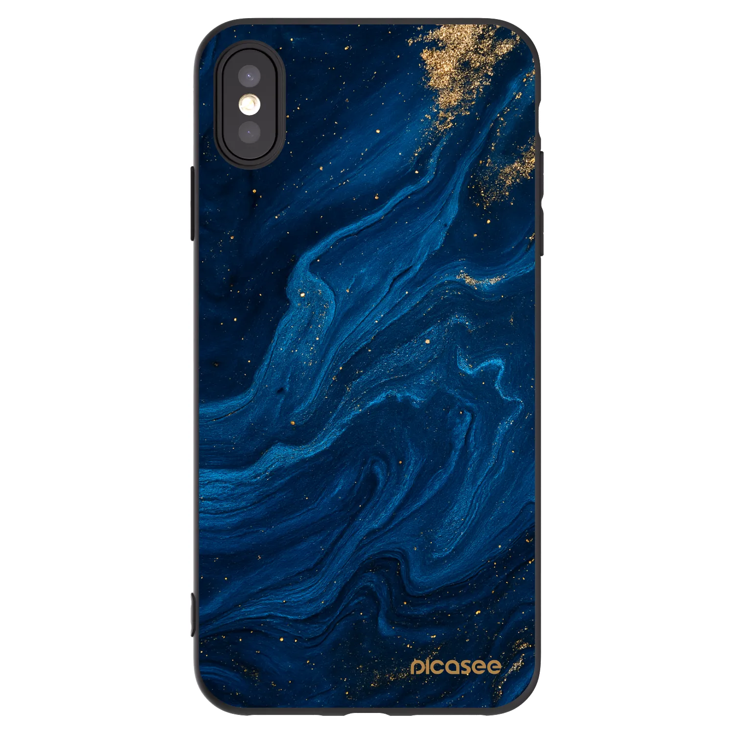 Picasee silikónový čierny obal pre Apple iPhone XS Max - Blue
