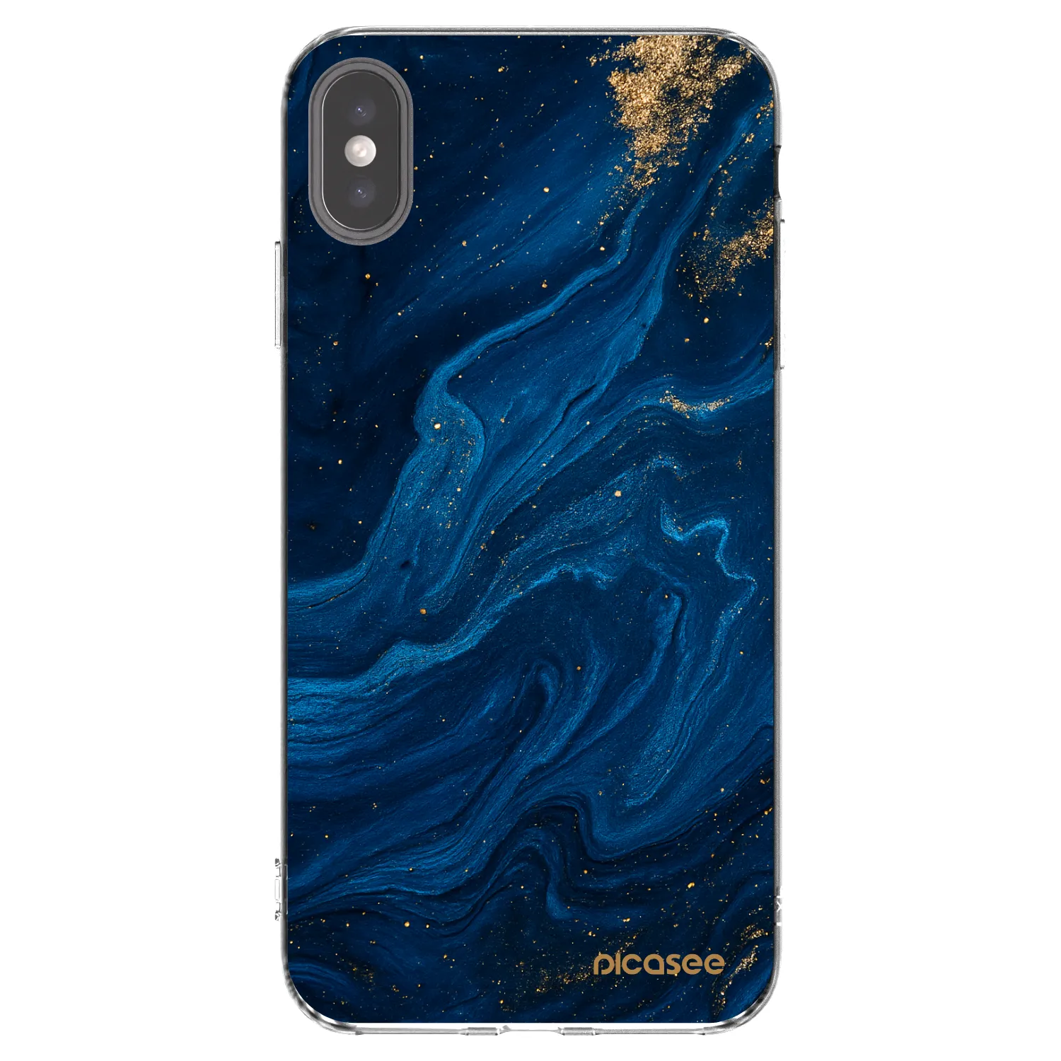Picasee silikónový prehľadný obal pre Apple iPhone XS Max - Blue