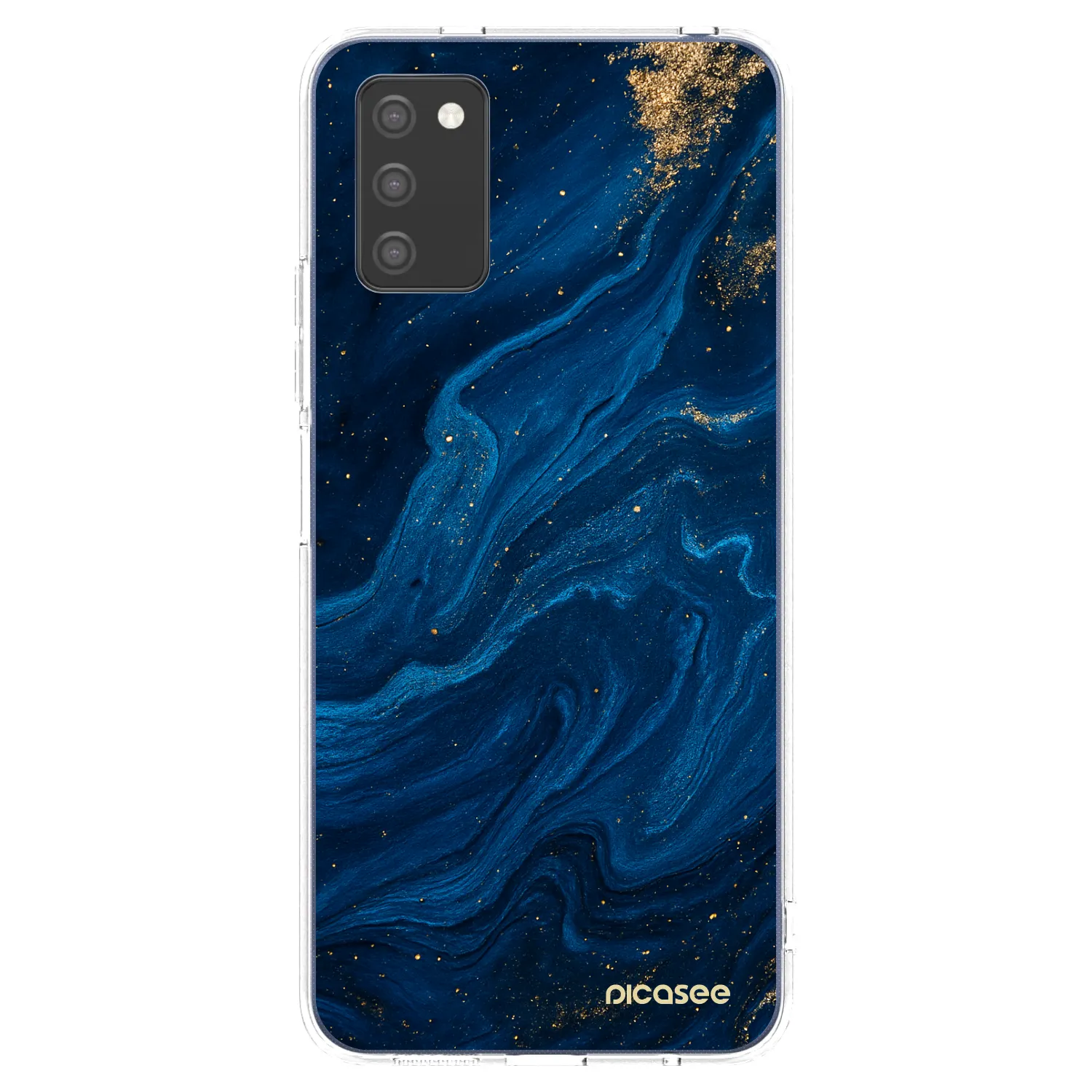 Picasee silikónový prehľadný obal pre Samsung Galaxy A03s A037G - Blue