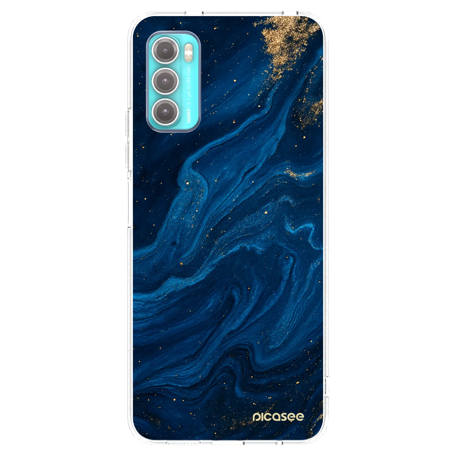 Picasee silikónový prehľadný obal pre Motorola Moto G60 - Blue