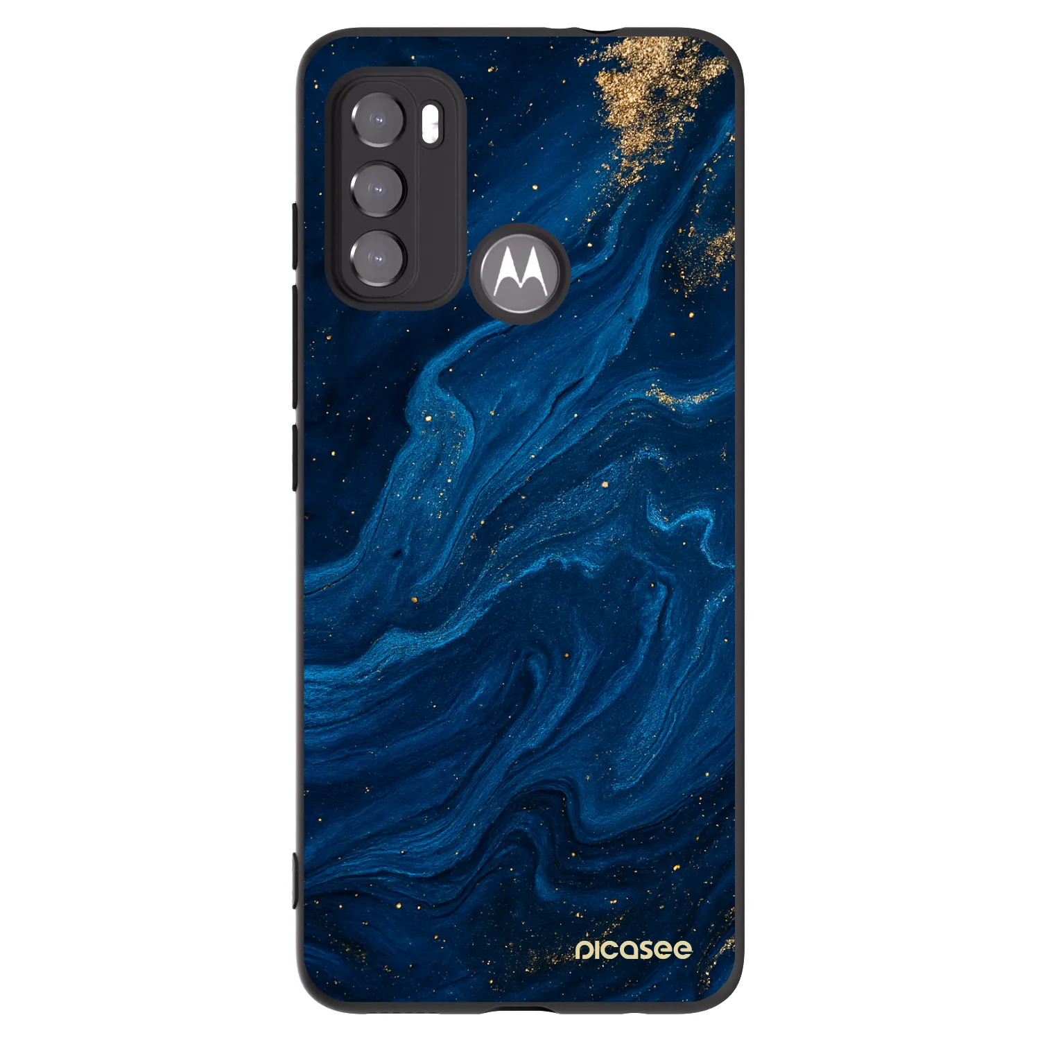 Picasee silikónový čierny obal pre Motorola Moto G60 - Blue