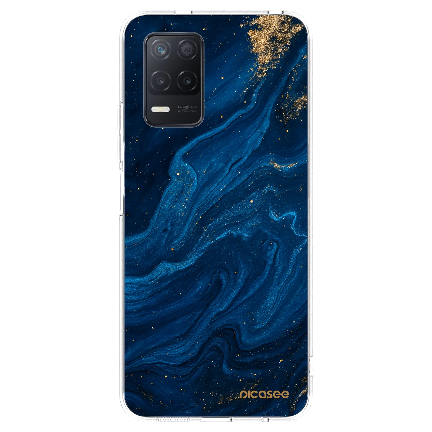 Picasee silikónový prehľadný obal pre Realme 8 5G - Blue