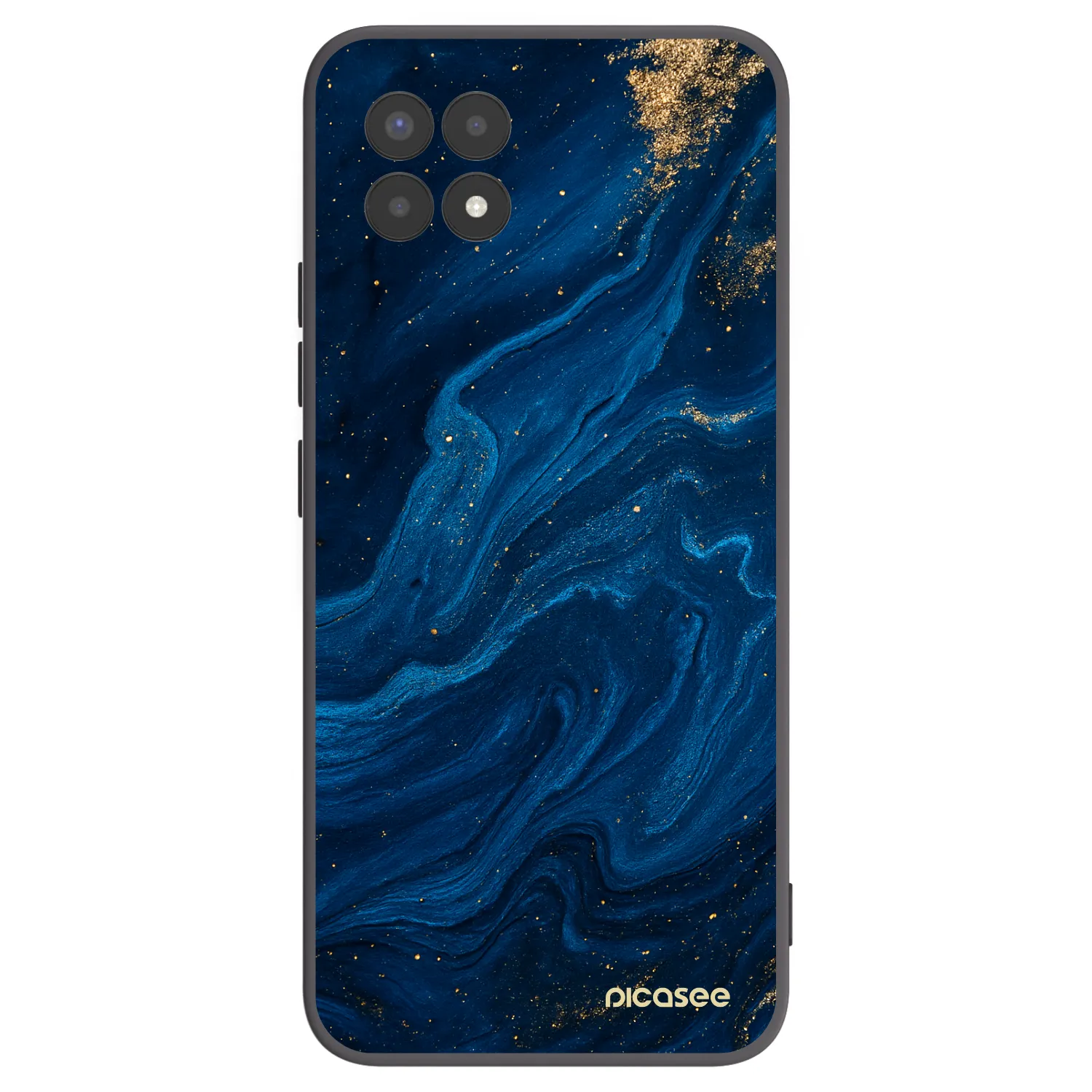 Picasee silikónový čierny obal pre Realme 8i - Blue