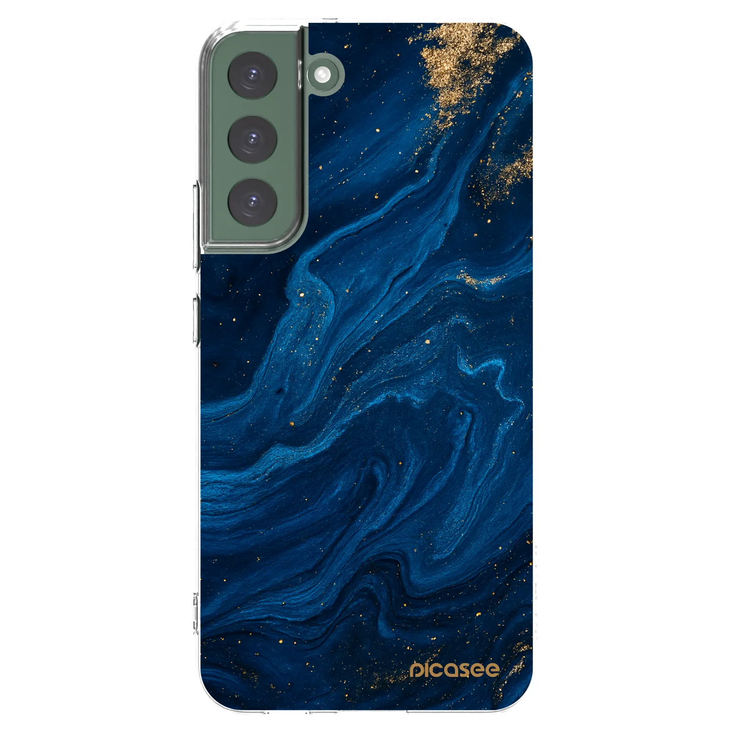 Picasee silikónový prehľadný obal pre Samsung Galaxy S22+ 5G - Blue