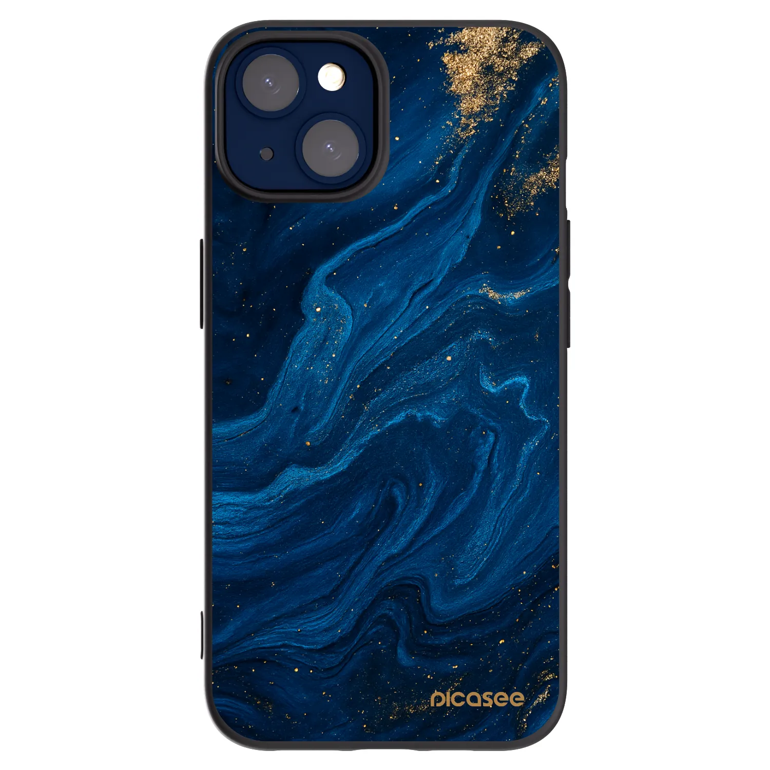 Silikónový čierny obal pre Apple iPhone 14 - Blue
