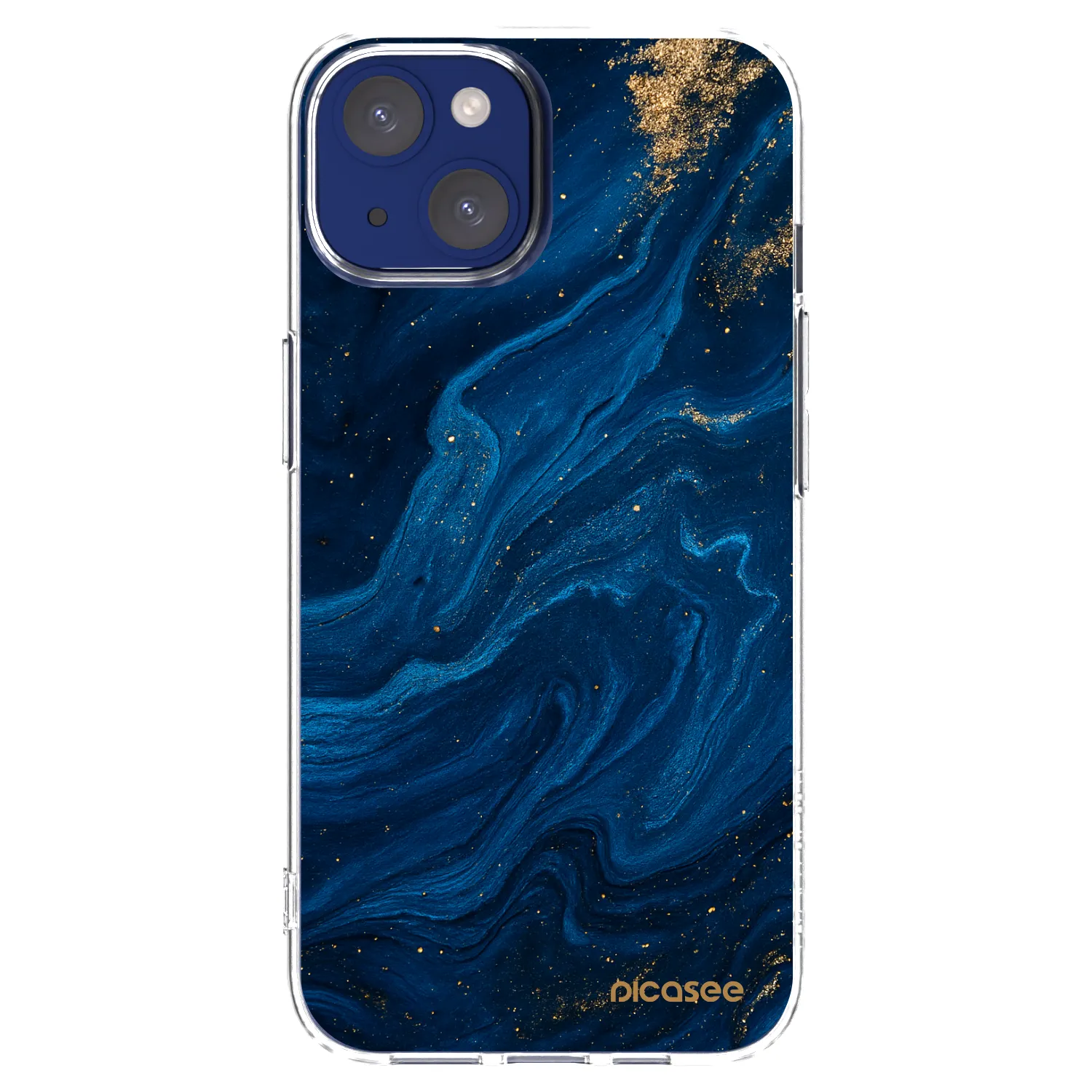 Silikónový prehľadný obal pre Apple iPhone 14 - Blue