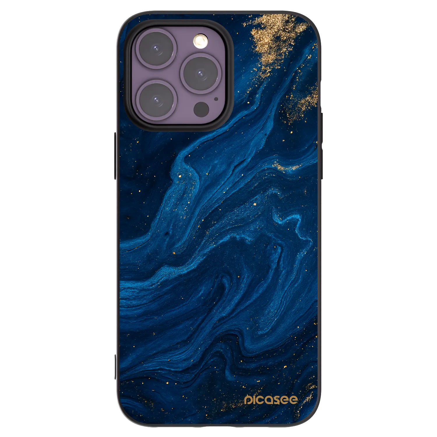 Picasee silikónový čierny obal pre Apple iPhone 14 Pro Max - Blue