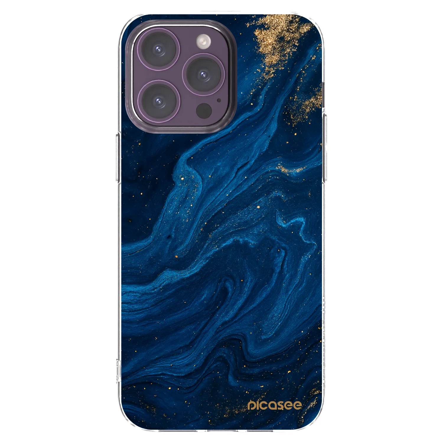 Picasee silikónový prehľadný obal pre Apple iPhone 14 Pro Max - Blue