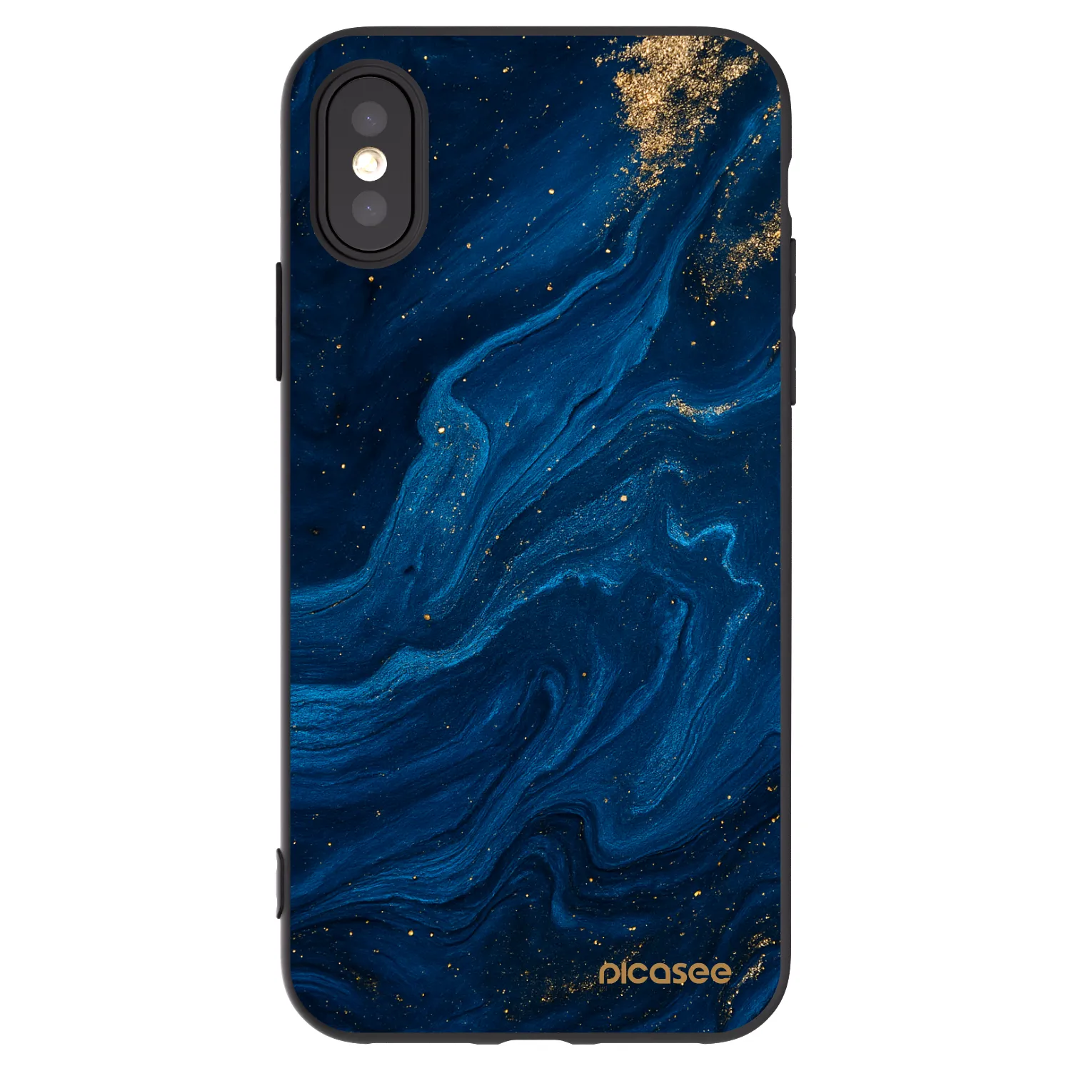 Picasee silikónový čierny obal pre Apple iPhone X/XS - Blue