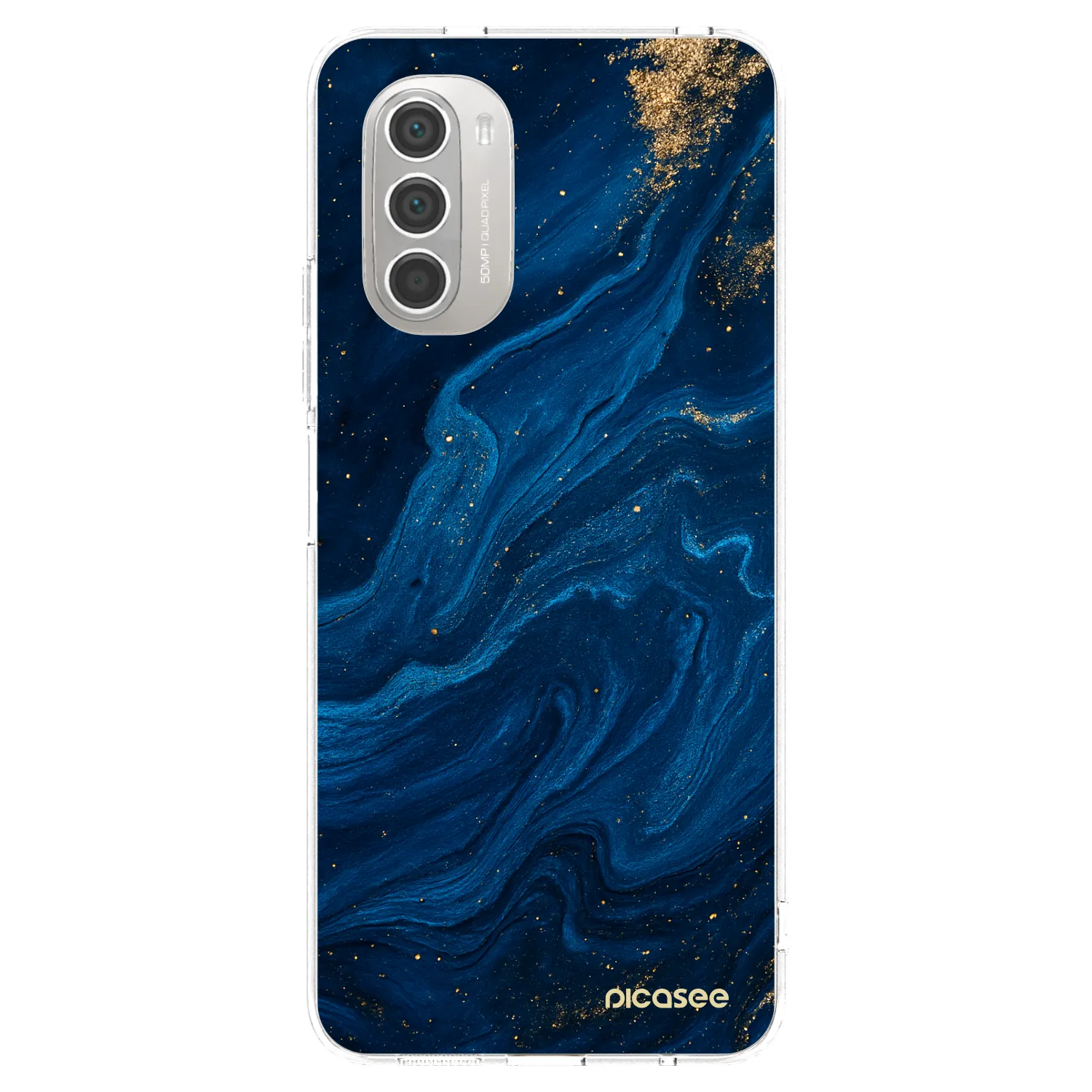 Picasee silikónový prehľadný obal pre Motorola Moto G51 - Blue