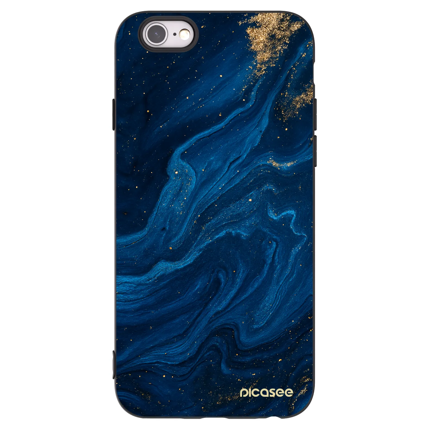 Picasee silikónový čierny obal pre Apple iPhone 6/6S - Blue