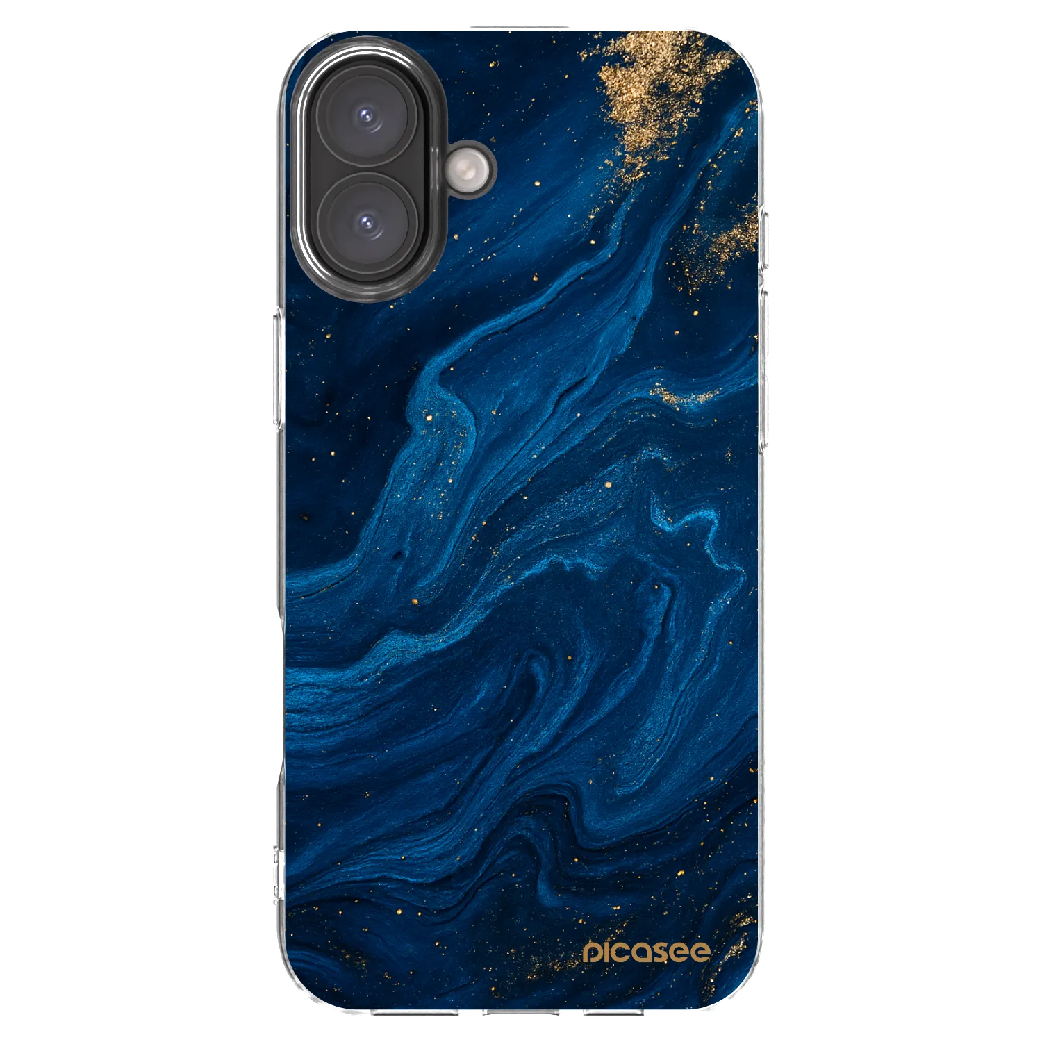 Picasee silikónový prehľadný obal pre Apple iPhone 16 Plus - Blue
