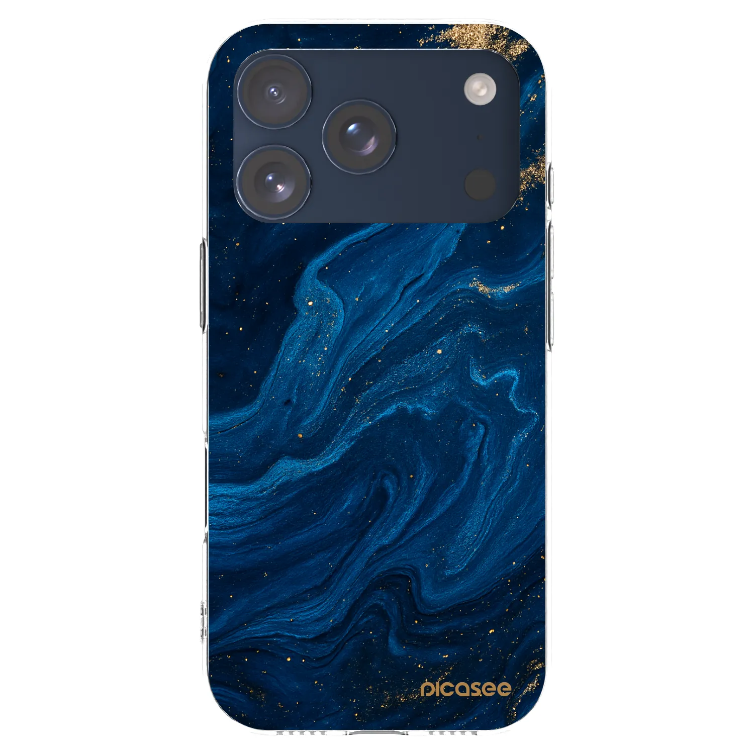 Picasee silikónový prehľadný obal pre Apple iPhone 17 Pro - Blue