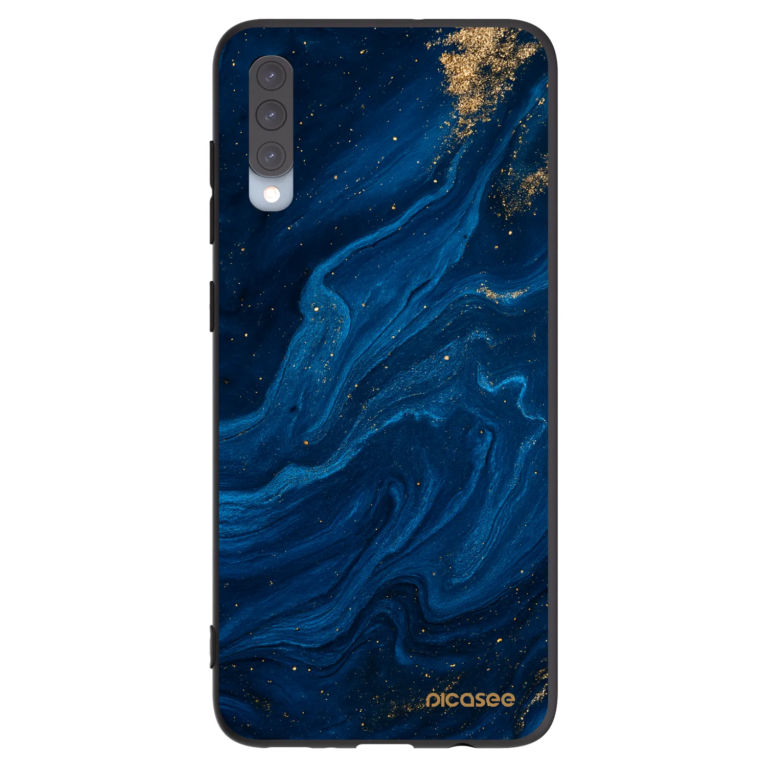 Picasee silikónový čierny obal pre Samsung Galaxy A70 A705F - Blue