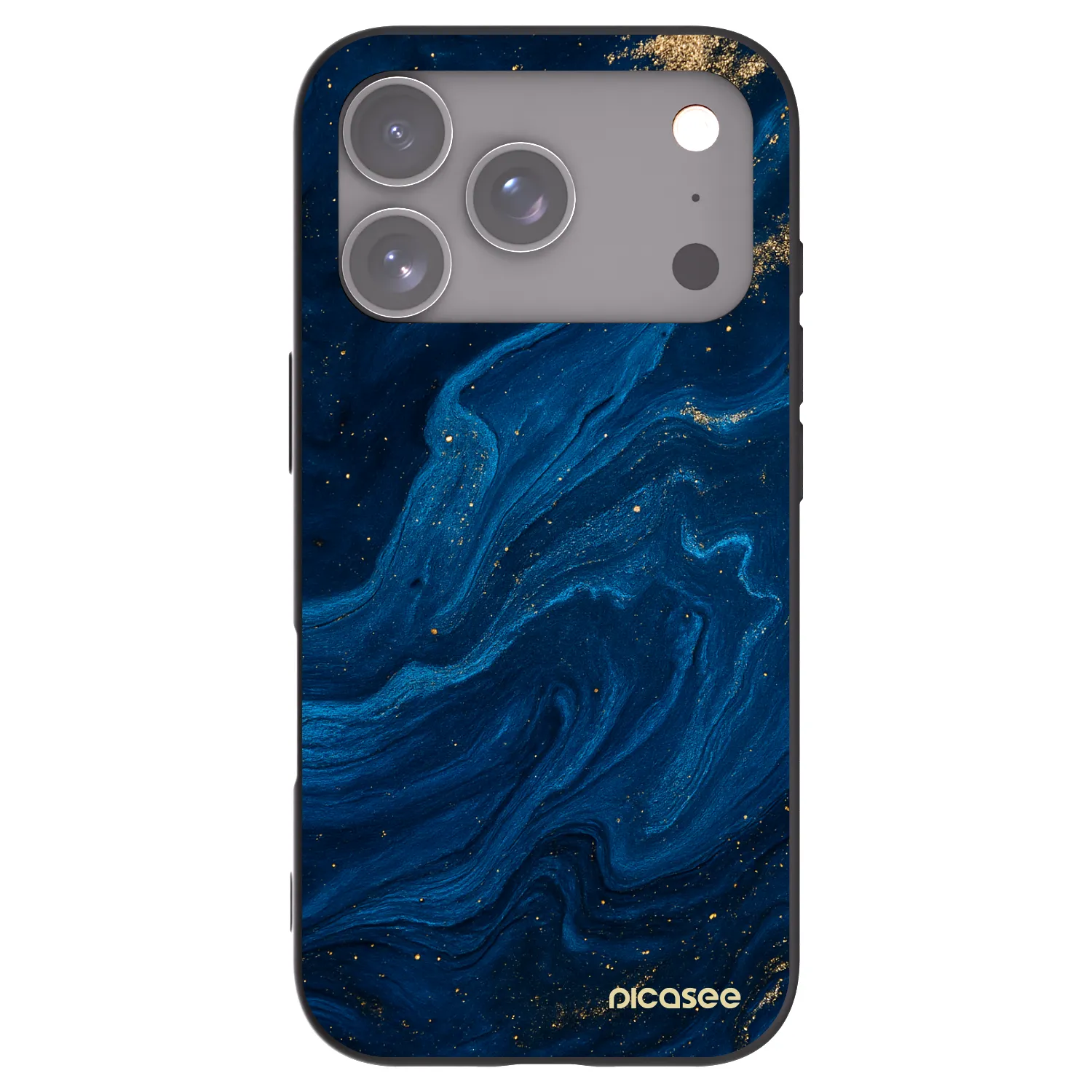 Picasee silikónový čierny obal pre Apple iPhone 18 Pro - Blue