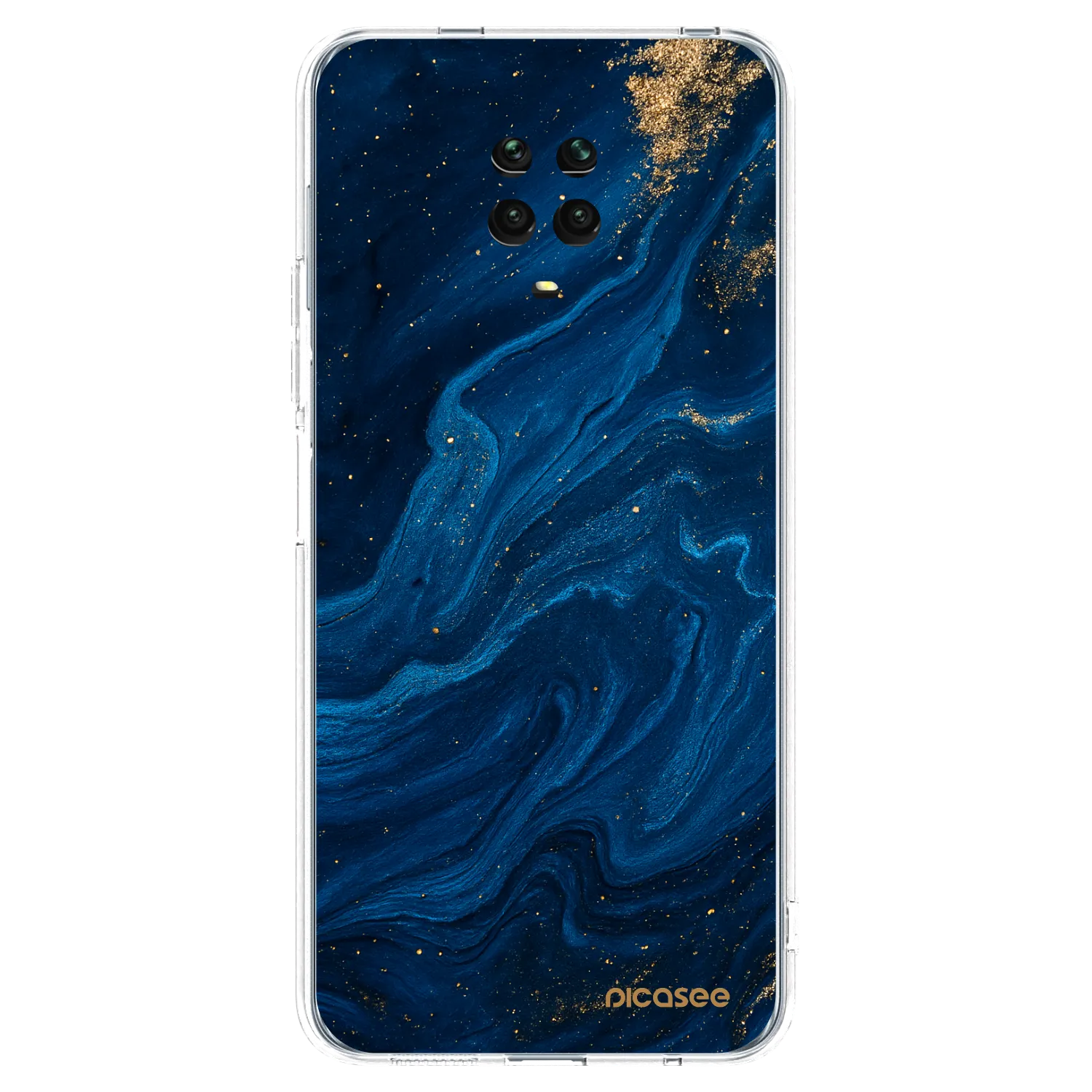 Picasee silikónový prehľadný obal pre Xiaomi Redmi Note 9S - Blue