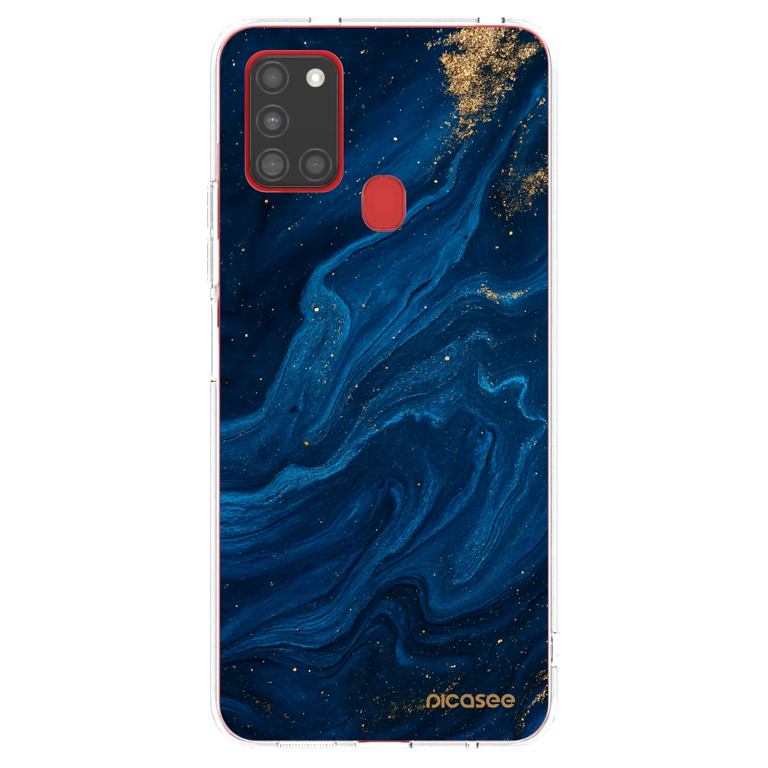 Picasee silikónový prehľadný obal pre Samsung Galaxy A21s - Blue