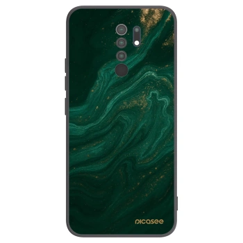 Picasee silikónový čierny obal pre Xiaomi Redmi 9 - Green