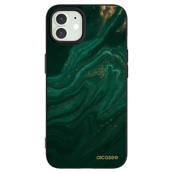 Picasee silikónový čierny obal pre Apple iPhone 12 - Green