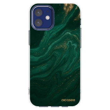 Picasee silikónový prehľadný obal pre Apple iPhone 12 mini - Green