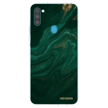 Picasee silikónový prehľadný obal pre Samsung Galaxy M11 - Green