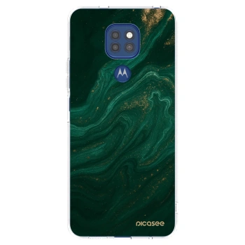 Picasee silikónový prehľadný obal pre Motorola Moto G9 Play - Green