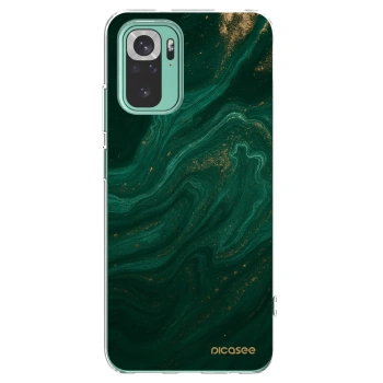 Picasee silikónový prehľadný obal pre Xiaomi Redmi Note 10 Pro - Green