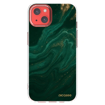 Picasee silikónový prehľadný obal pre Apple iPhone 13 - Green