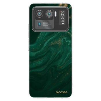 Picasee silikónový prehľadný obal pre Xiaomi Mi 11 Ultra - Green
