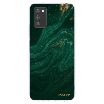 Picasee silikónový prehľadný obal pre Samsung Galaxy A02s A025G - Green