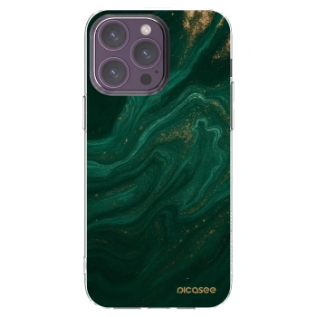 Picasee silikónový prehľadný obal pre Apple iPhone 14 Pro Max - Green