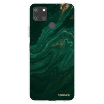 Picasee silikónový prehľadný obal pre Realme C21Y - Green