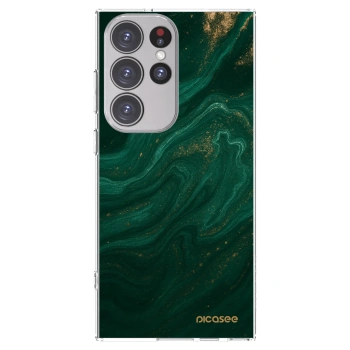 Picasee silikónový prehľadný obal pre Samsung Galaxy S23 Ultra 5G - Green