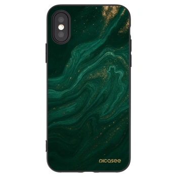 Picasee silikónový čierny obal pre Apple iPhone X/XS - Green