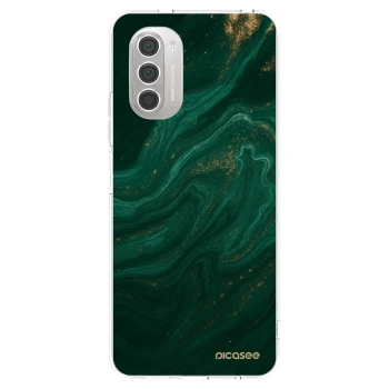 Picasee silikónový prehľadný obal pre Motorola Moto G51 - Green