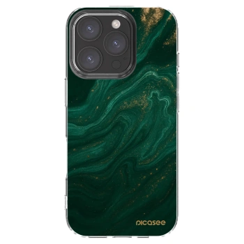 Picasee silikónový prehľadný obal pre Apple iPhone 16 Pro - Green
