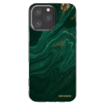 Picasee silikónový prehľadný obal pre Apple iPhone 16 Pro Max - Green