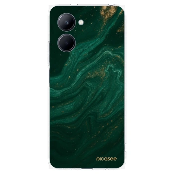 Picasee silikónový prehľadný obal pre Realme C33 (2023) - Green